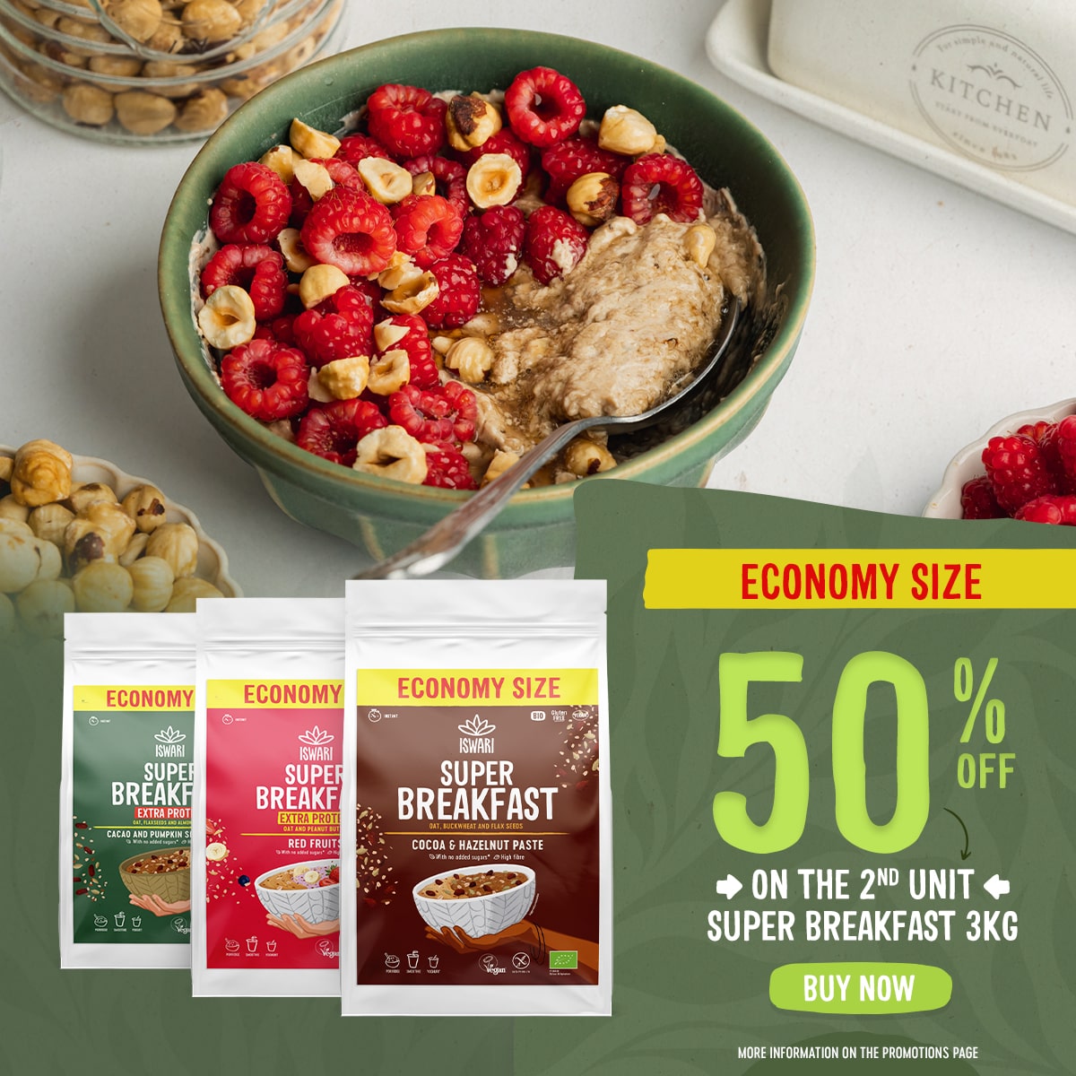 50% OFF on the 2nd unit of Super Breakfast 3kg